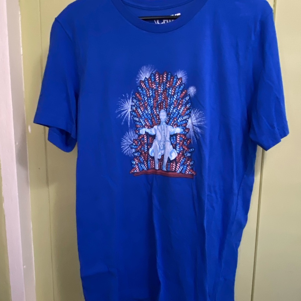 The Chive Fourth of July Fireworks Abaraham Lincoln T-shirt Blue Size Large Used